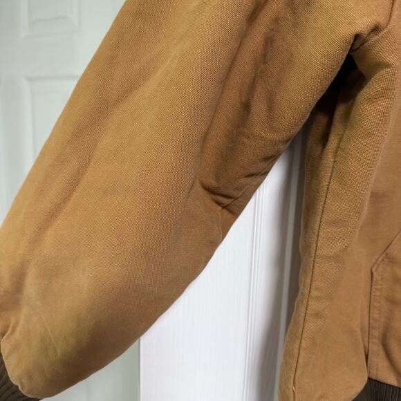 Polar King by Key Men's Tan Canvas Full Zip Hooded Lined Jacket Size Large - Picture 8 of 16